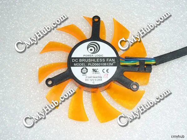 Подлинный для Power Logic PLD06010B12M DC12V 0.25A 4Pin 4 провода 55X55X10mm GPU вентилятор|gpu fan|fan gpufan 4pin |