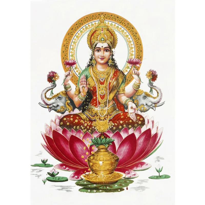 

Embroidery Mosaic Art Sale 5D Lakshmi Hindu Goddess Buddha Diamond Paintings Full Square Drill Handmade Wall Living Room Decor