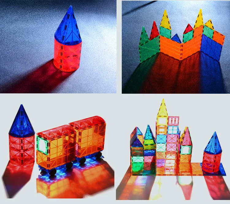 Цветные оконные магнитные блоки 100 шт. детские развивающие игрушки Diy магнитные строительные блоки магнитные блоки строительные игрушки