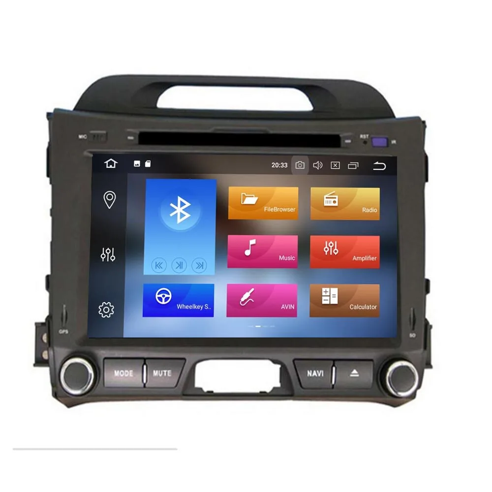 Автомобильная стерео-система 8 дюймов IPS Android 10 для Kia Sportage 2010-2014 GPS-навигация FM DVD
