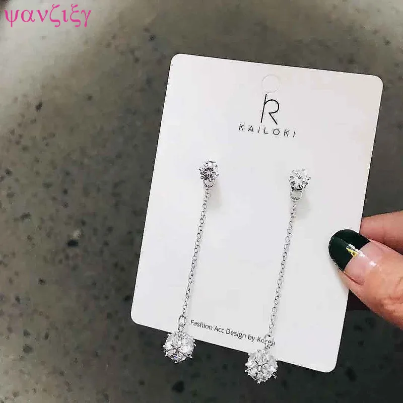 Женские длинные серьги с кисточками YANZIXG модные серьги-капли в Корейском стиле |