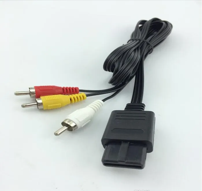 180 см AV TV RCA видео шнур кабель для игрового кубика/для SNES gameccube/для Nintendo N64 64 оптовая