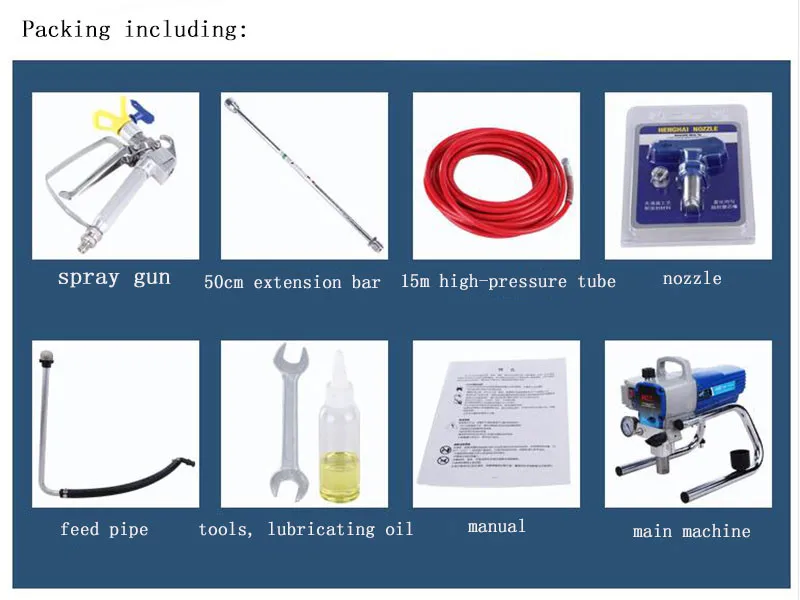 High-Pressure Airless Paint Spraying Machine H680/ H780 Wall Gun Sprayer Spray | Инструменты
