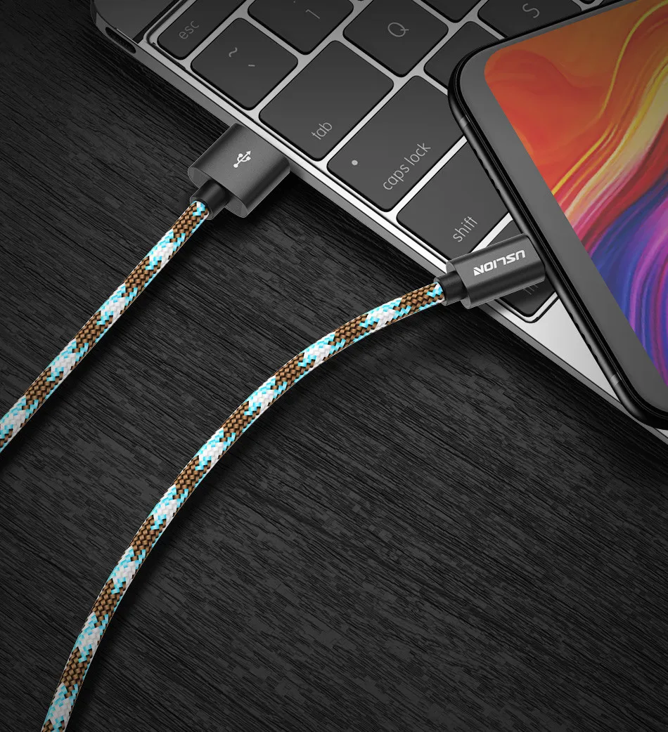 USLION usb type C кабель для быстрой зарядки usb c кабель для передачи данных зарядное устройство usb-c для samsung S8 S9 S10 Note 8 xiaomi mi 9 mi 9 huawei P30 P20