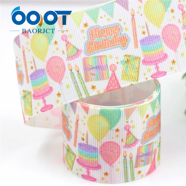 G-18716-626 OOOT BAORJCT G-18716-620, 38 мм, 10 ярдов мультфильм ленты термальность передачи печатных grosgrain Свадебные аксессуары DIY материал - Цвет: G-18716-626