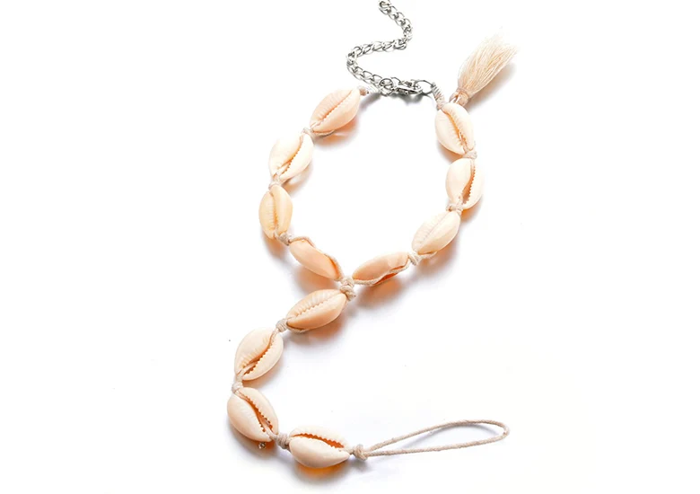 LEADERBEADS 2019Girl's Летняя Пляжная натуральная оболочка ножной браслет женские богемные ножной браслет с цепочкой праздничные ювелирные изделия аксессуары