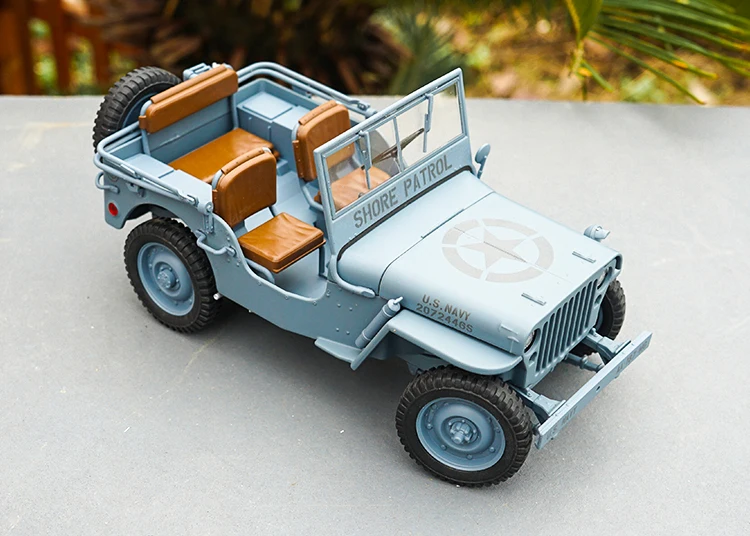 Welly 1:18, 1/4 тонны, американский Армейский Джип WILLYS, верхняя часть, литая под давлением, модель автомобиля, игрушки для мальчиков, подарки, оригинальная коробка