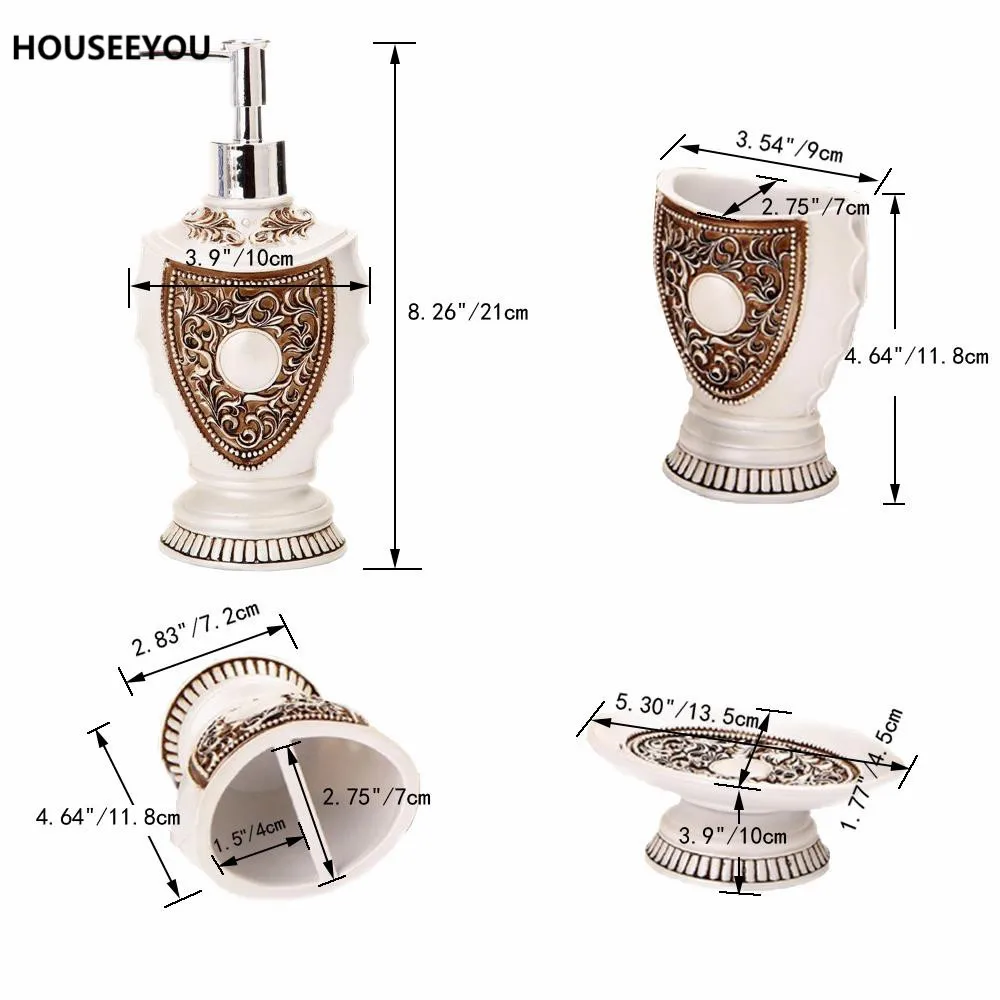 Европейский Королевский набор аксессуаров для ванной комнаты диспенсер лосьона
