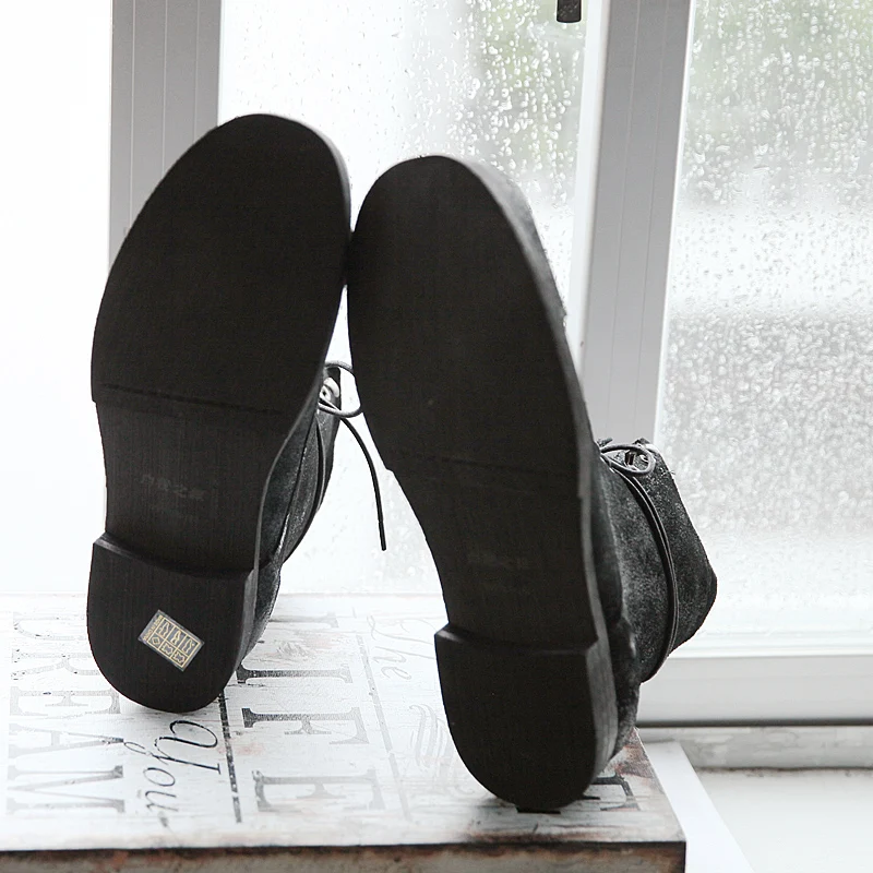 2018 Классические Мужские ботинки в американском стиле черные ретро обувь на