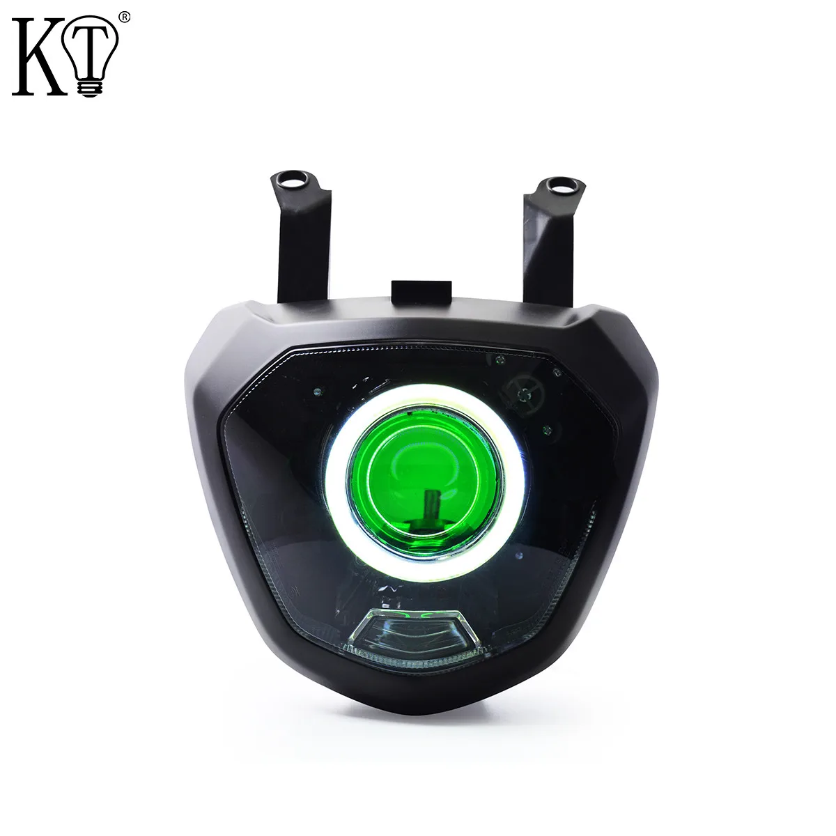 Green Demon Eye KT светодиодный фар для Yamaha FZ07 MT07 - Цвет: Green Demon Eye