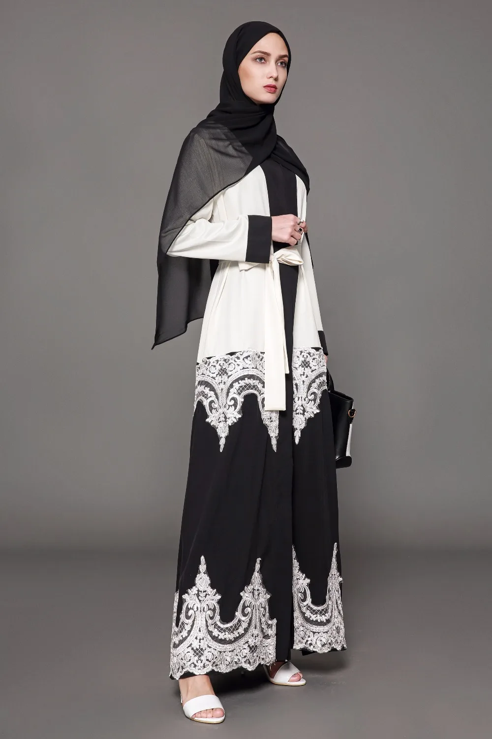 Женское мусульманское длинное платье с принтом Abaya Jilbab повседневное