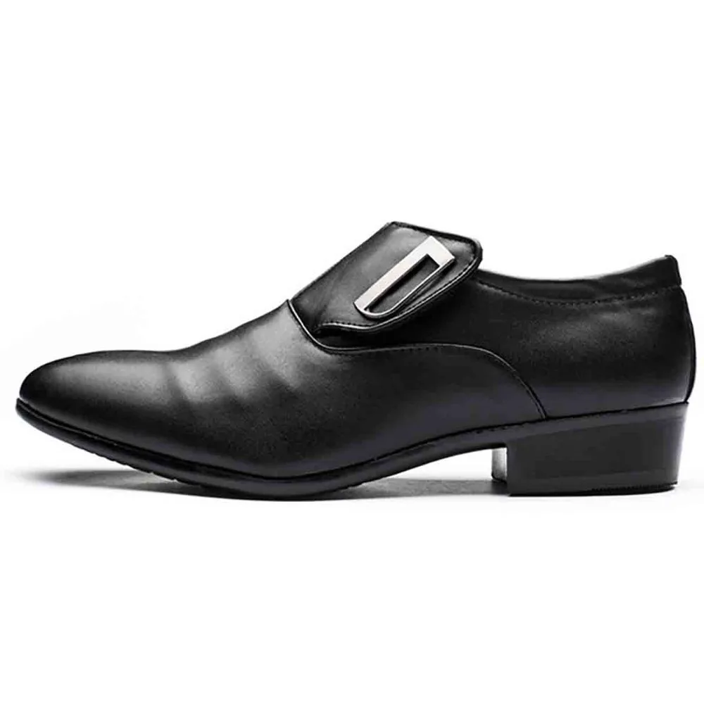38-48 Dock Layer Leather Cowhide Metal Decorative Casual Shoes Men's Soft Skin Cross-dress Suit Business New England | Обувь
