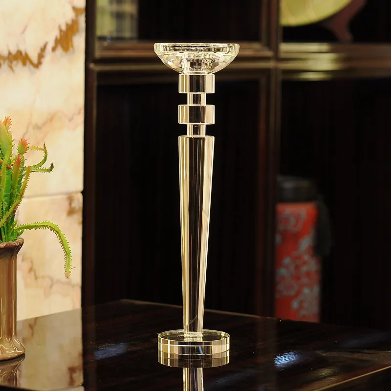

Europe Crystal candle holder wedding centerpieces for tables candelabros party centerpiece candlestick Home centro de mesa decor