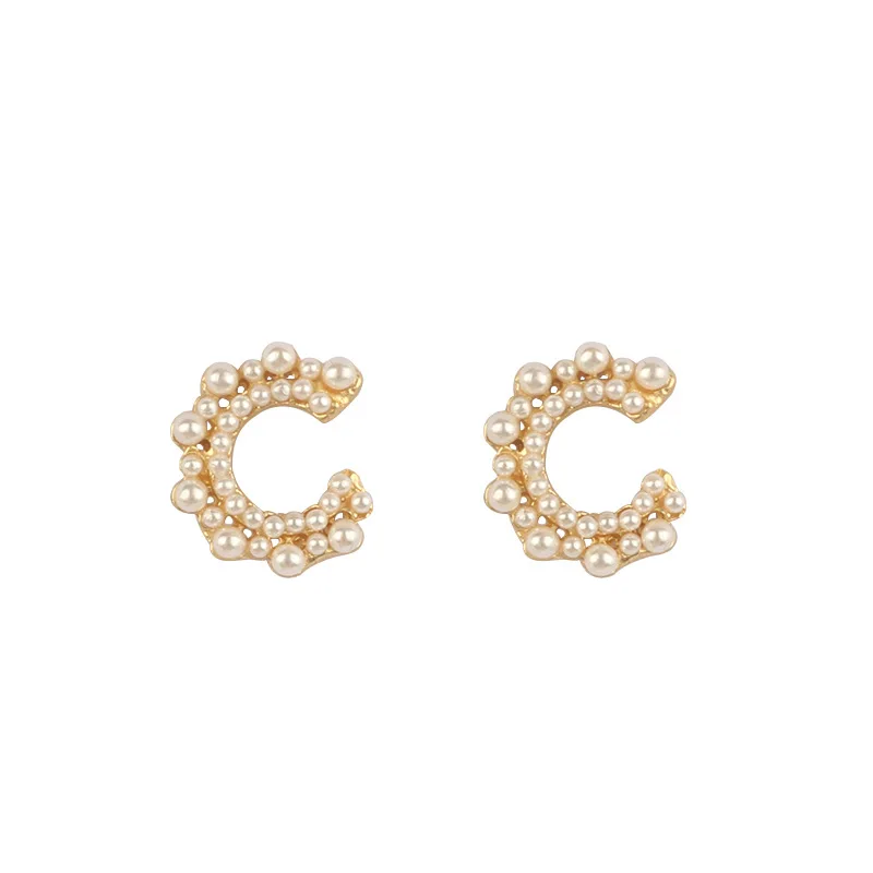 eeglee Fashion Pearl Earrings Letter For Women Earing Ladies Accessories Jewelry Korean orecchini donna | Украшения и аксессуары