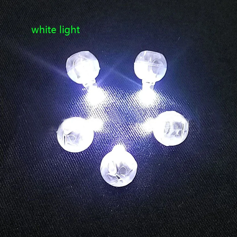 White light 20 шт. круглые цветные светодиодные RGB мигающие шары лампы для фонарей для рождественской Свадьбы вечерние украшения - Цвет: White light