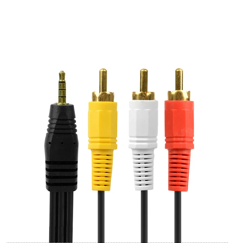 3 5 мм разъем для RCA Мужской Аудио Видео AV кабель AUX стерео шнур 3RCA конвертер провод