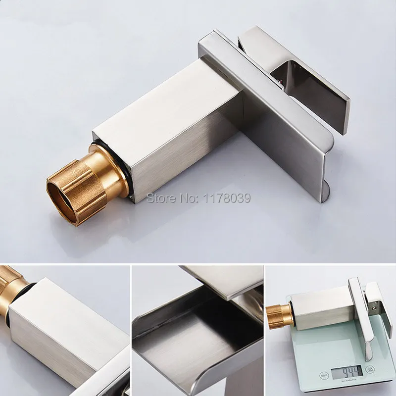 Смеситель водопад для ванной смеситель раковины горячей и холодной воды с одним