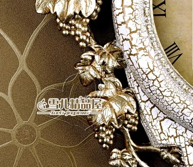 Европейский Сад Ретро часы комната ультра тихие Смола декоративная стена