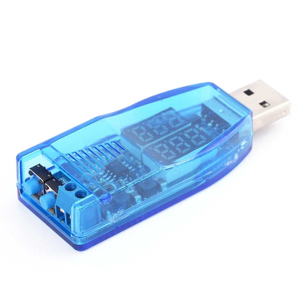 USB понижающий модуль питания красный зеленый Дисплей Напряжение тока Боковая кнопка регулировки с коробкой DC-DC 5 В до 3,3 В 9 в 12 В 24 В