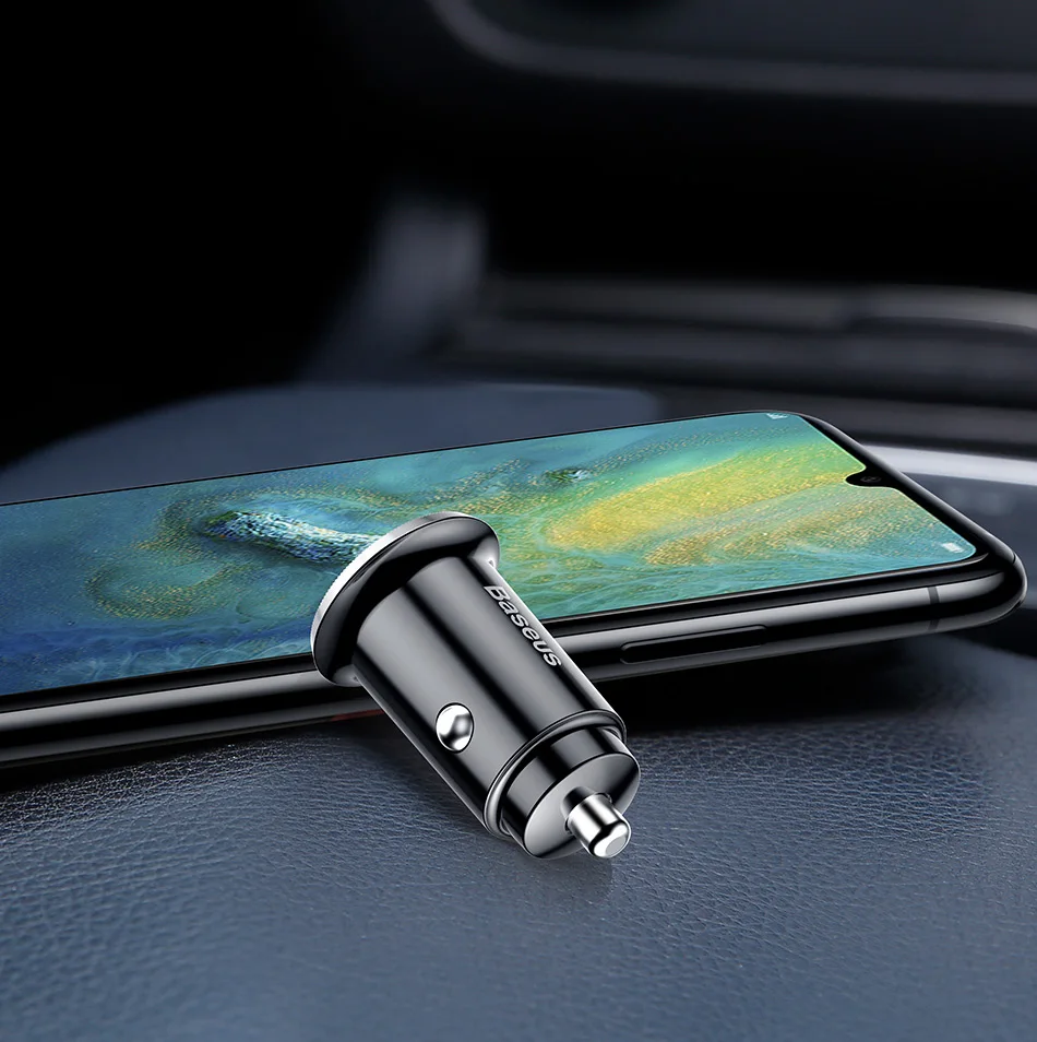 Baseus mi ni USB Автомобильное зарядное устройство Quick Charge 3,0 Автомобильное зарядное устройство для телефона для Xiaomi mi samsung iPhone QC3.0 QC Быстрая Мобильная Автомобильная зарядка