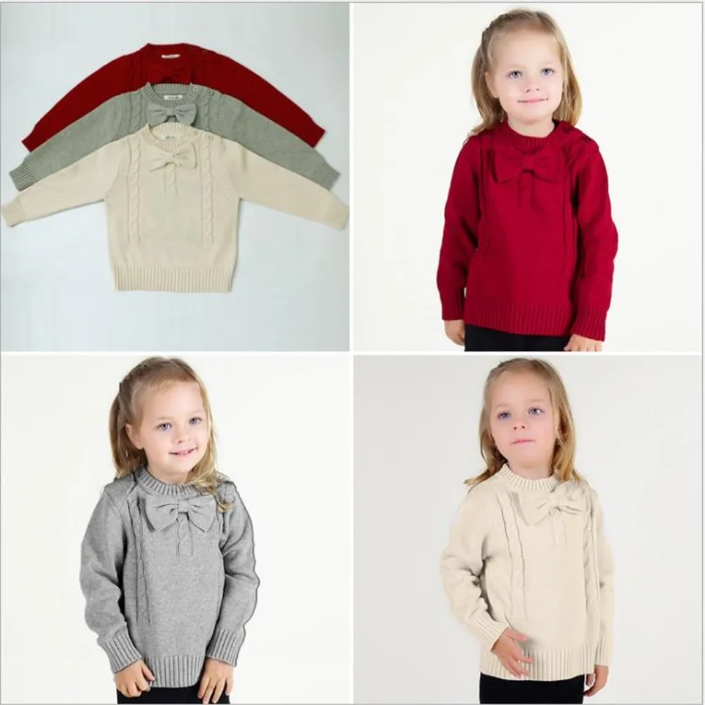2019 на весну осень и зиму Одежда для детей Свитера маленьких девочек с длинным