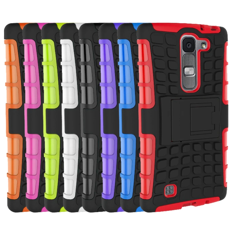 Silicon + Plastic 2 in 1 Dual Layer Shockproof Stand Phone Protection Case Cover For LG G4C /Magna/G4 Mini |