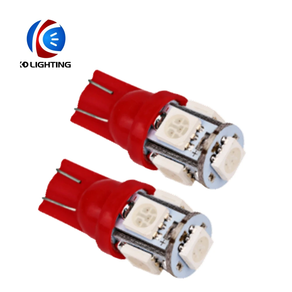 KD 50 шт./лот DC 12V T10 LED W5W 5050 5SMD 192 168 194 Светодиодные Автомобильные лампы клиновидные