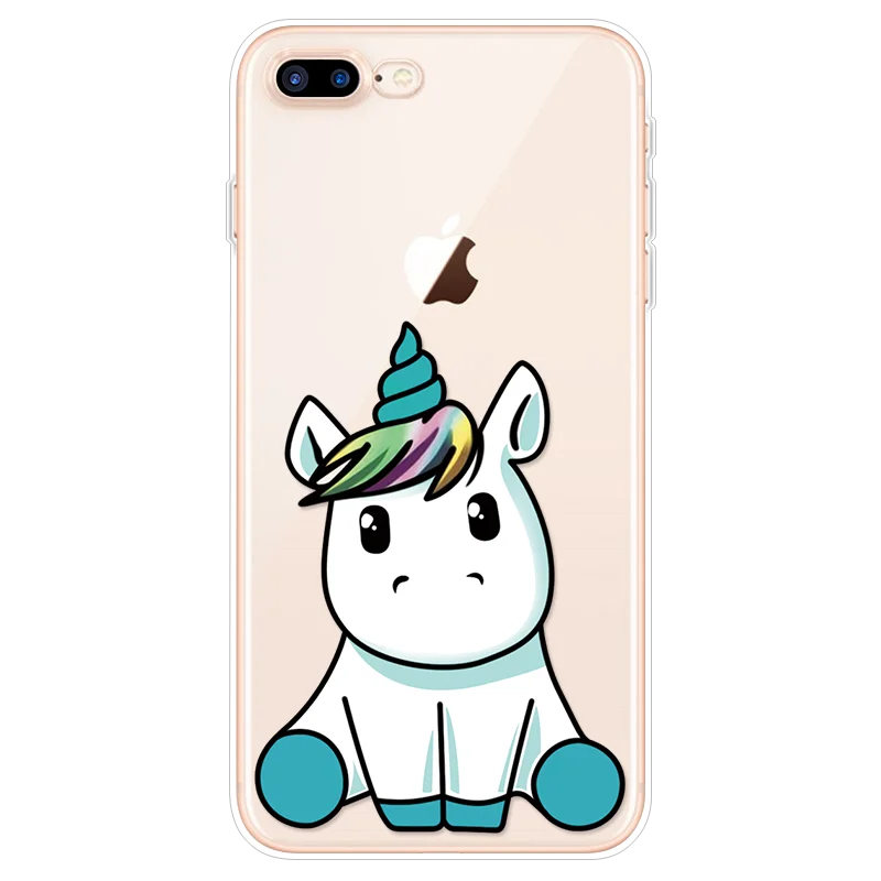 djstm Милый чехол с рисунком единорога для iPhone 8 Plus 7 6 6S Plus 5 5S SE мультяшный чехол для iPhone 11 Pro XS Max X XR Мягкий силиконовый чехол - Цвет: djstm