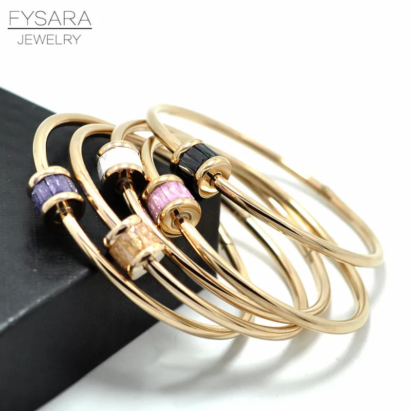 FYSARA Boho ювелирных украшений из природного камня Круглые разноцветные Австрийские