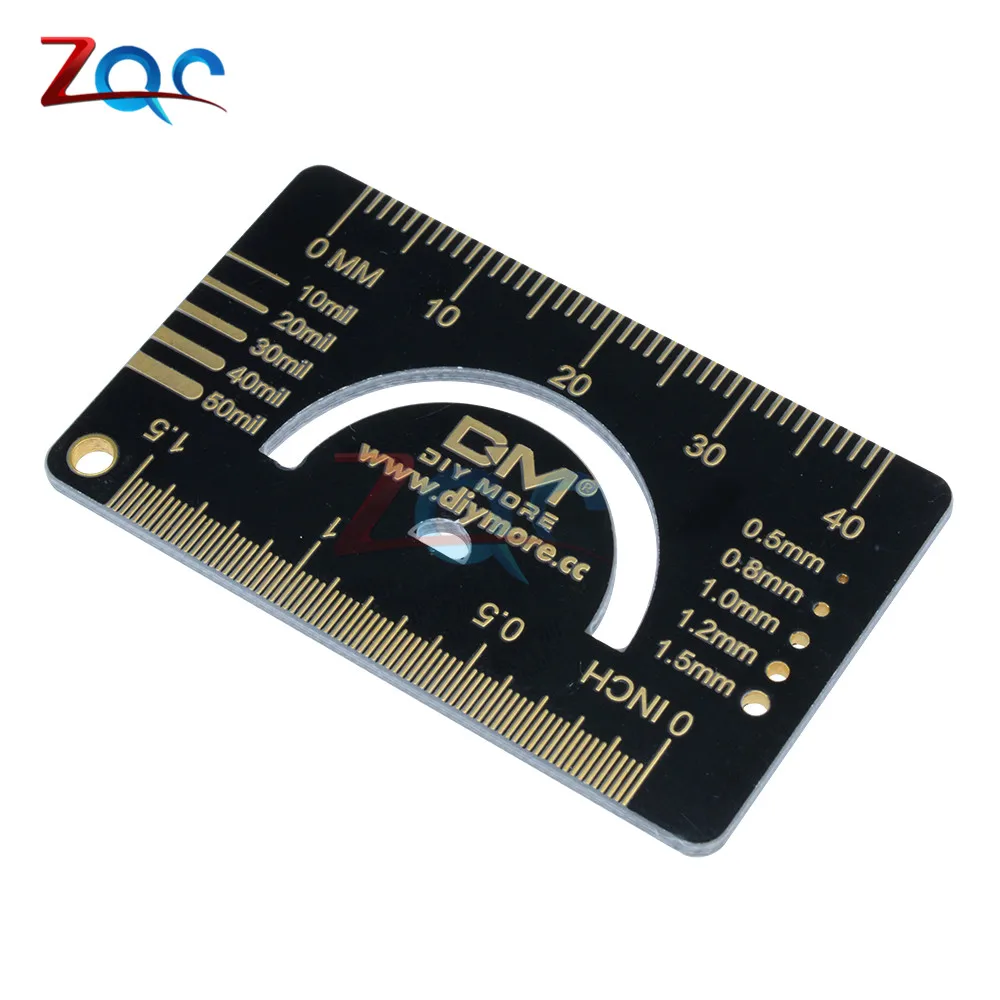 4 каблуке 15 см, 20 см, 25 см Многофункциональный PCB линейка, измерительный инструмент резистор микросхема конденсатора IC диод поверхностного монтажа транзистор посылка 180 градусов