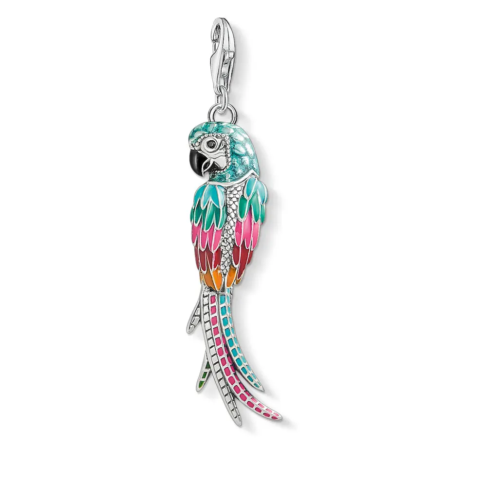 

Parrot Bird Charms For Jewelry Making Cute 925 Sterling Silver Pendants Fit Bracelets & Necklaces DIY Jewelry Accessories Gifts
