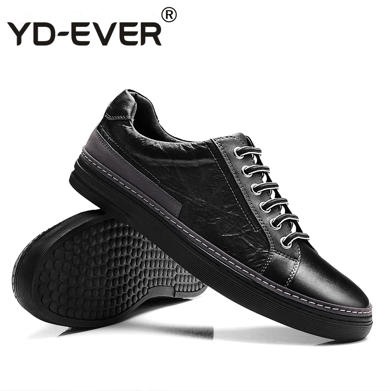 YD-EVER 100% genuine leather men casual shoes fashion oxfords breathable Driving handmade business moccasin Loafers 76 | Обувь