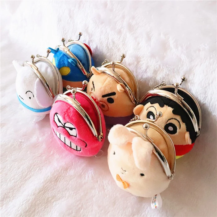 Kawaii Япония Мультфильм Crayon Shin Chan брелок Брелок Клип Монета Сумка кошелек из плюша игрушка кукла девочка подарки