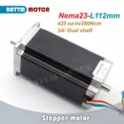 CNC шаговый двигатель Nema23 L112mm (двойной вал) 425 Oz-in 3A 23HS2430B