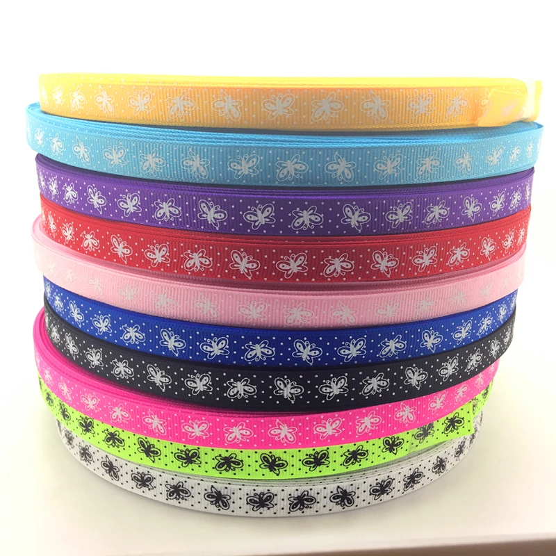 5 ярдов, 3/8 '', 10 мм, с принтом LOVE Grosgrain, лента для волос, бант/Рождество/свадьба, DIY шитье,# GD21-30