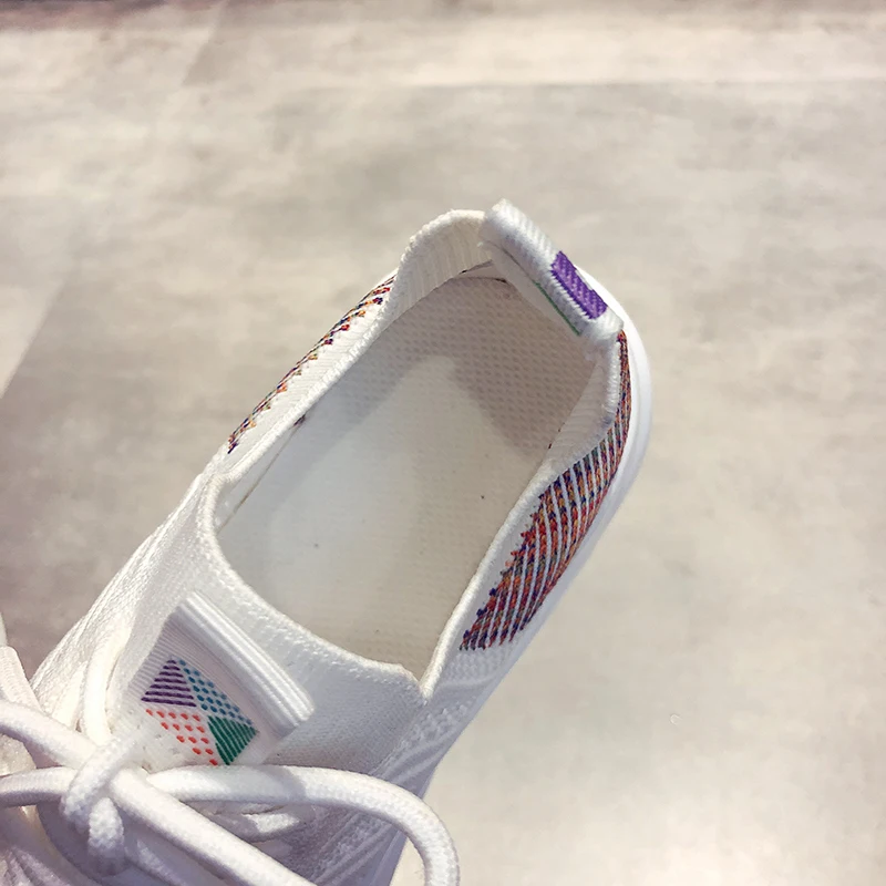 Кроссовки женские сетчатые дышащие на шнуровке Повседневная Удобная обувь для