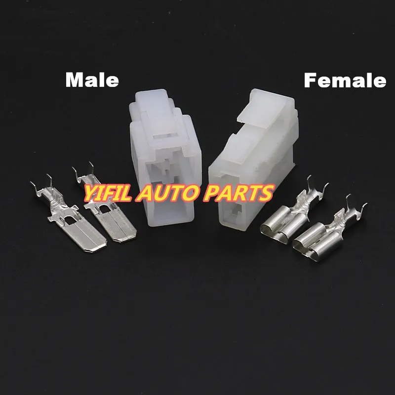 

10pcs/lot DJ7022A-6.3-11 DJ7022A-6.3-21 2 Pin Map Sensor Automotive Wire Connector Motorcycle Car Engine Plug For Toyota