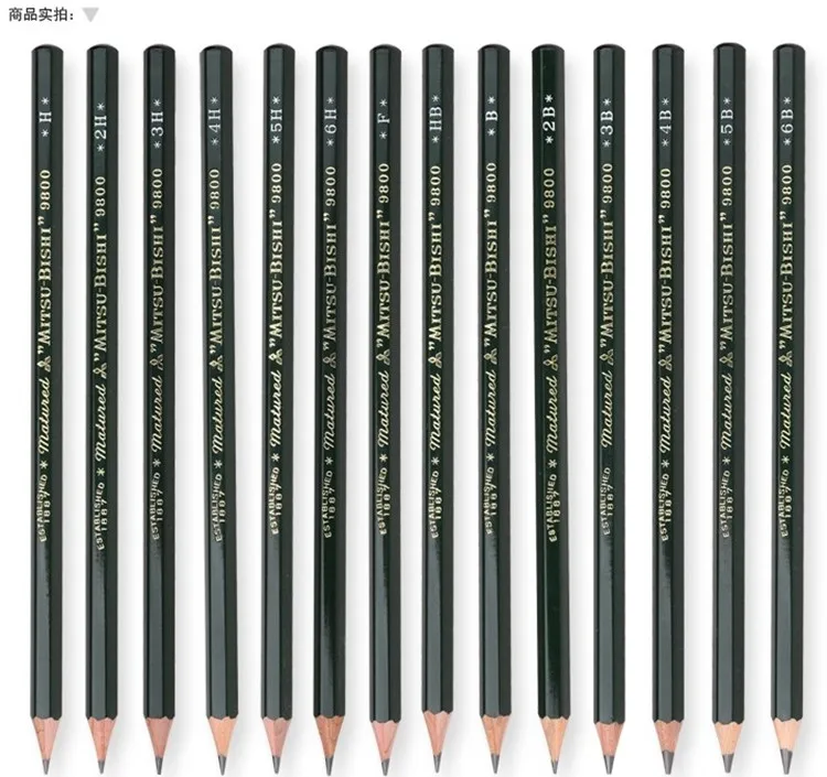 12 Pcs/lot Hardness B/2b/3b/4b/5b/6b  Hb/2h/3h/4h/5h/6h  F