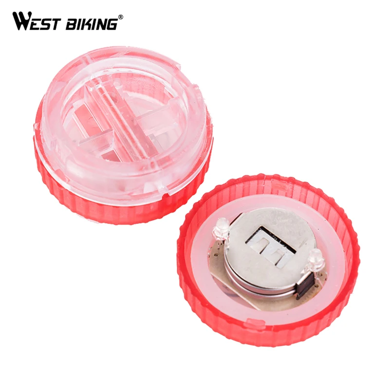 

WEST BIKING Cycling Wheel Spoke Light Bicycle Tire Bike Wheel Spoke LED Light Cycle Bicycle Flash Light Bike Night Warning Lamp