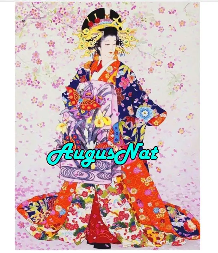 japanese woman diamond painting vintage daimant mosaic geisha diamand dotz beads puzzle picture beauty embroidery cross stitch | Дом и сад