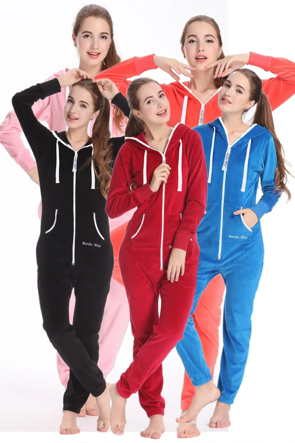 Женский бархатный комбинезон Nordic Way Onsie | Женская одежда
