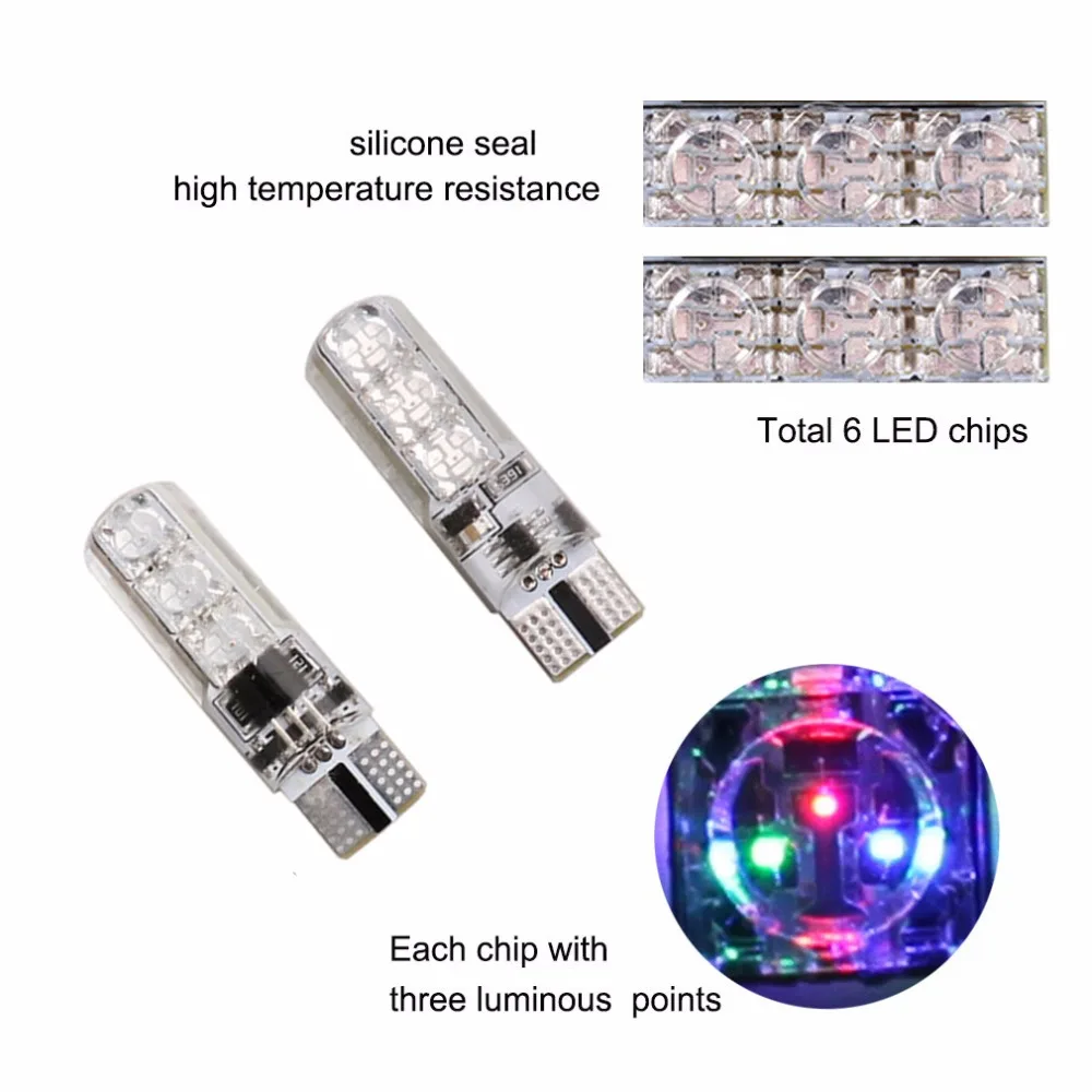 T10 RGB w5w led зазор сигнала для чтения автомобиля клиновидные лампы BMW E46 E39 E90 E60 E36 F30 F10