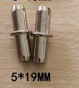 Dia.5 L19mm 200 шт./лот Premintehdw никелевая Полка Поддержка s с 5 мм 6 мм шпильки поддержка шкафа разделенная шпилька подставка для полки стеклянная втулка - Цвет: Dia.5 L19mm