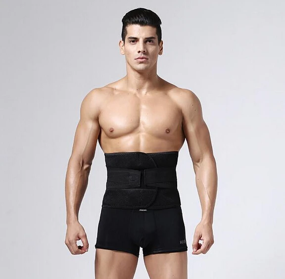 

Strong Men Waist Cinchers Slimming Belly Band Control Stomach Girdles Wasit Trainer Shapers Belt Breathable Hole Wrap