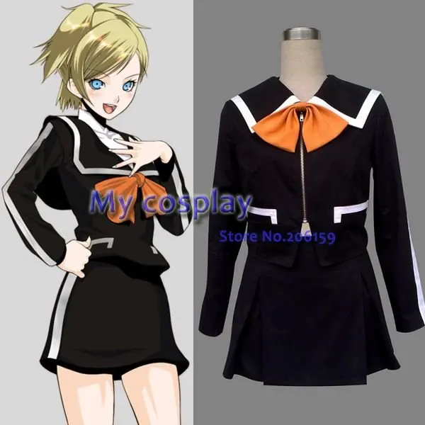 

Japanese anime Persona 2 Seven Sisters High School Cosplay black jacket and dress Costume -- Free shipping