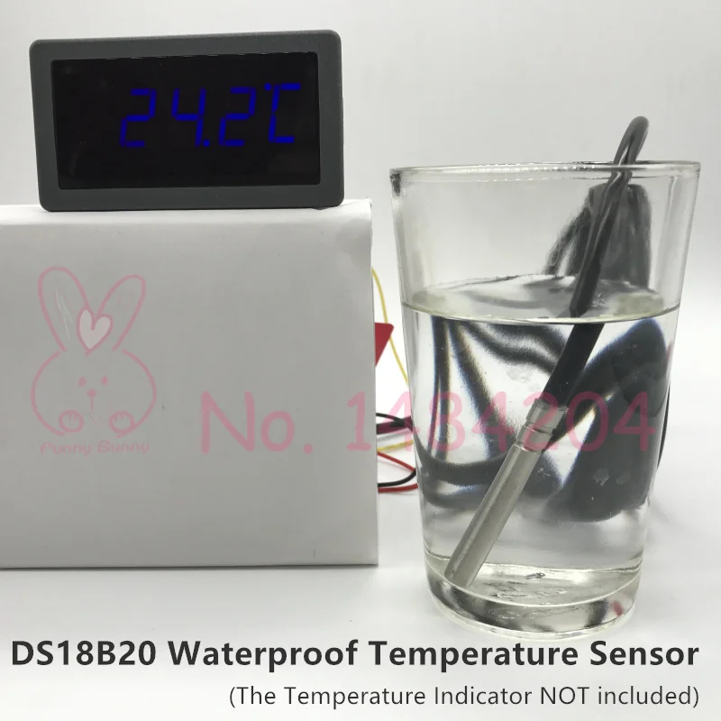 1x DS 18B20 датчик температуры Водонепроницаемый 6 мм * 50 Цифровой Зонд из нержавеющей