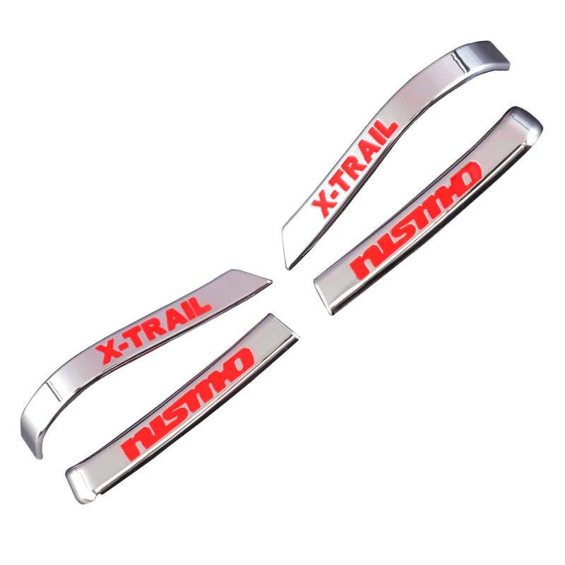 red logo Для Nissan X-trail X trail T32- AC Колонка отделка интерьера двери столб украшение яркая полоса автомобильные аксессуары - Цвет: red logo