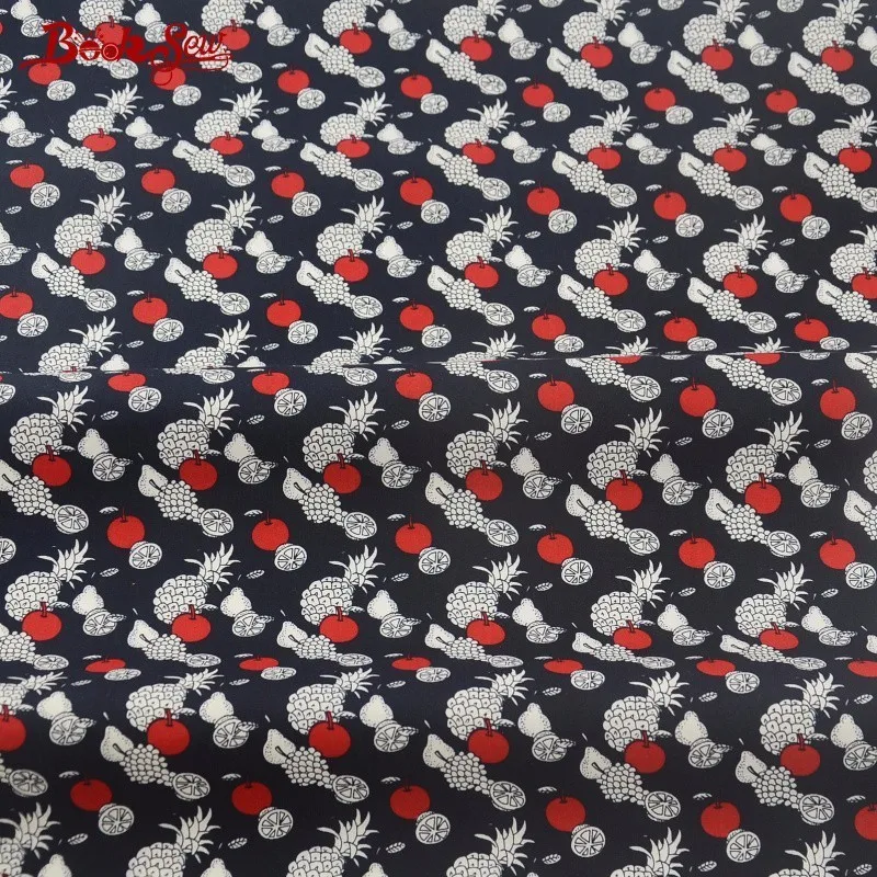 Хлопчатобумажная ткань для переплетения книг поплин с изображением маленьких