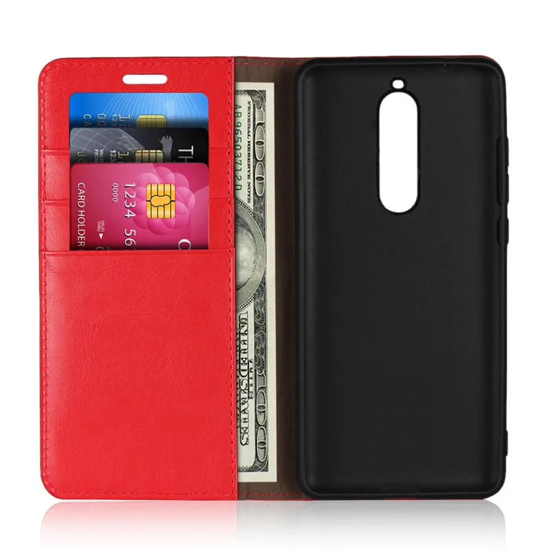 ZEALLION для Nokia 2,1 3,1 5,1 640 950XL 7 Plus X6 натуральная Crazy Horse кожа флип Стенд чехол
