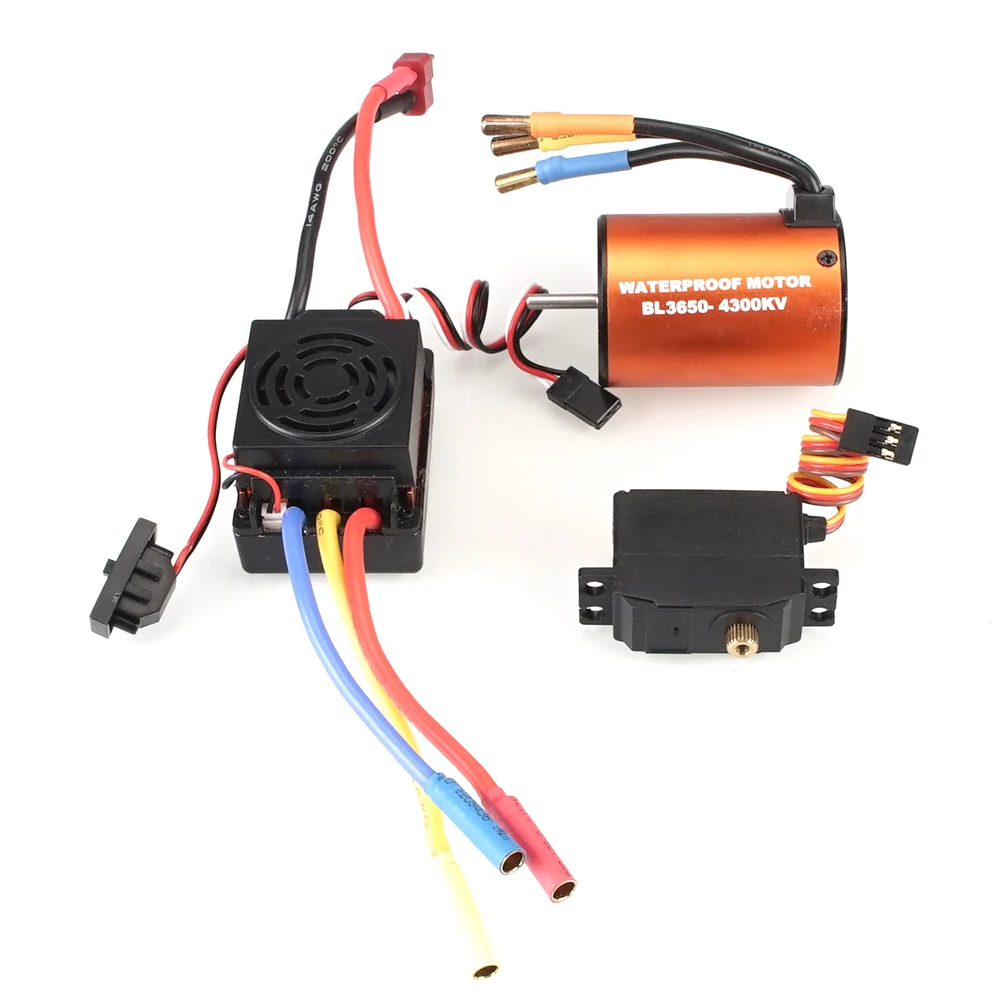 Водонепроницаемый B3650 4300KV 3300KV бесщеточный мотор 60A ESC металлический сервопривод в сборе для WLtoys 12428 A959-B качество RC запчасти для автомобилей - Цвет: 4300KV for 12428
